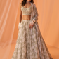 Light Sage White Floral Printed Lehenga