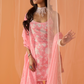 Light Pink White Floral Printed Gharara Suit