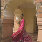 Hot Pink Embroidered Georgette Anarkali