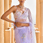Periwinkle Embellished Net Saree