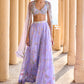 Periwinkle Embellished Crop Sharara Set