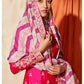 Hot Pink Multicolor Silk Sharara Suit