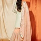Mint Green and Peach Gharara Suit
