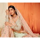Mint Green and Peach Gharara Suit
