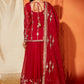 Maroon Kurti Style Georgette Lehenga