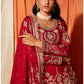 Maroon Kurti Style Georgette Lehenga