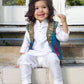Kids Afghan Style Kurta Set With Vest